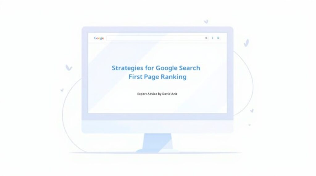 Strategies for Google Search First Page Ranking: Expert Advice by David Aziz