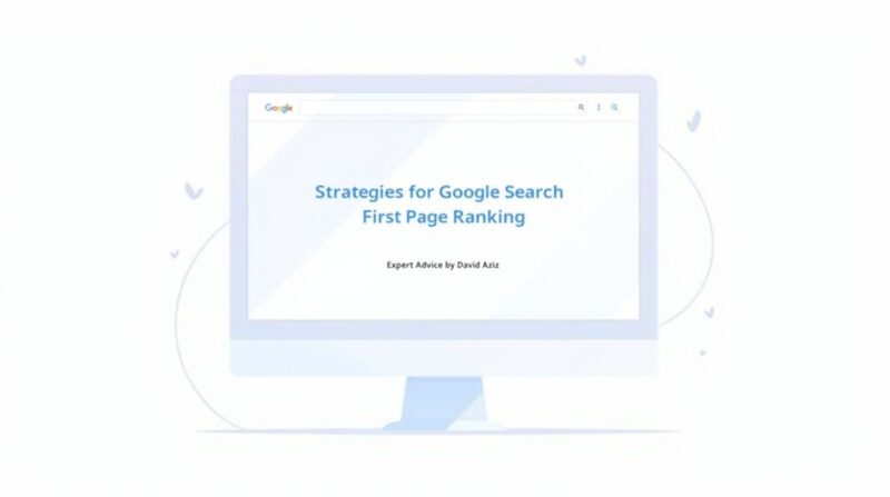 Strategies for Google Search First Page Ranking:by David Aziz